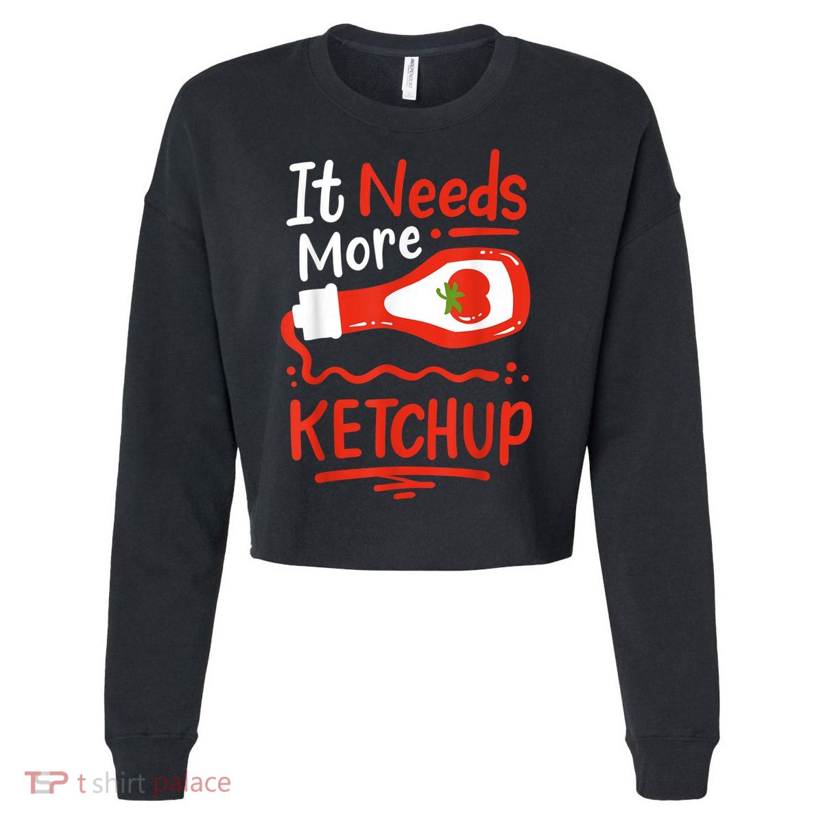 Ketchup Condiment Cropped Pullover Crew