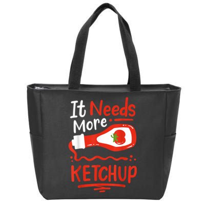 Ketchup Condiment Zip Tote Bag