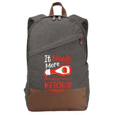 Ketchup Condiment Cotton Canvas Backpack