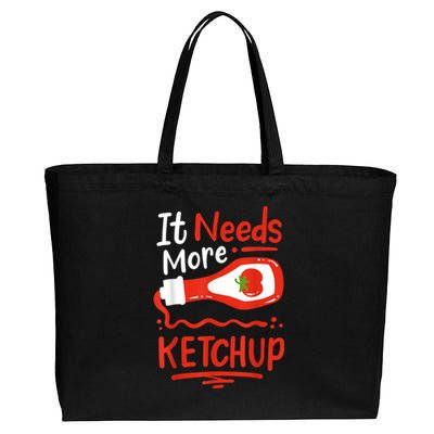 Ketchup Condiment Cotton Canvas Jumbo Tote