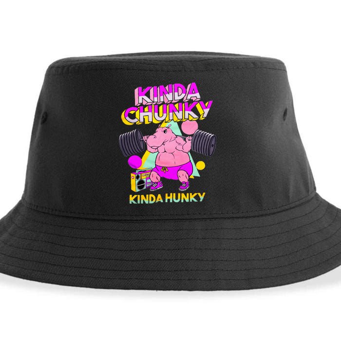 Kinda Chunky Kinda Hunky Bodybuilding Gym Sustainable Bucket Hat