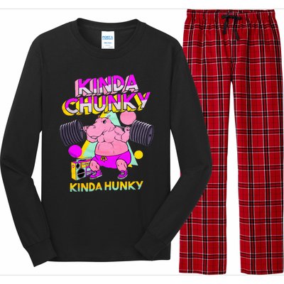 Kinda Chunky Kinda Hunky Bodybuilding Gym Long Sleeve Pajama Set