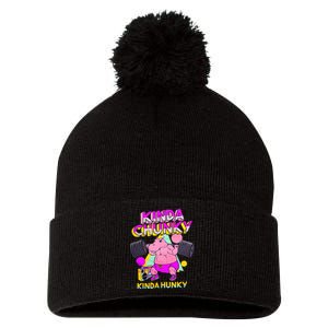 Kinda Chunky Kinda Hunky Bodybuilding Gym Pom Pom 12in Knit Beanie