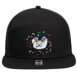 Koala Cute Koala Aussie Australia 7 Panel Mesh Trucker Snapback Hat