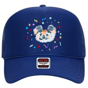 Koala Cute Koala Aussie Australia High Crown Mesh Back Trucker Hat