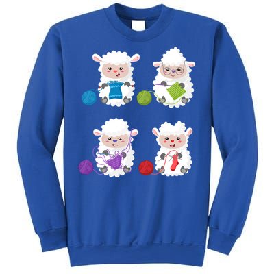 Knit Crochet Knitter Gift Crocheting Sheep Knitting Lover Cool Gift Sweatshirt