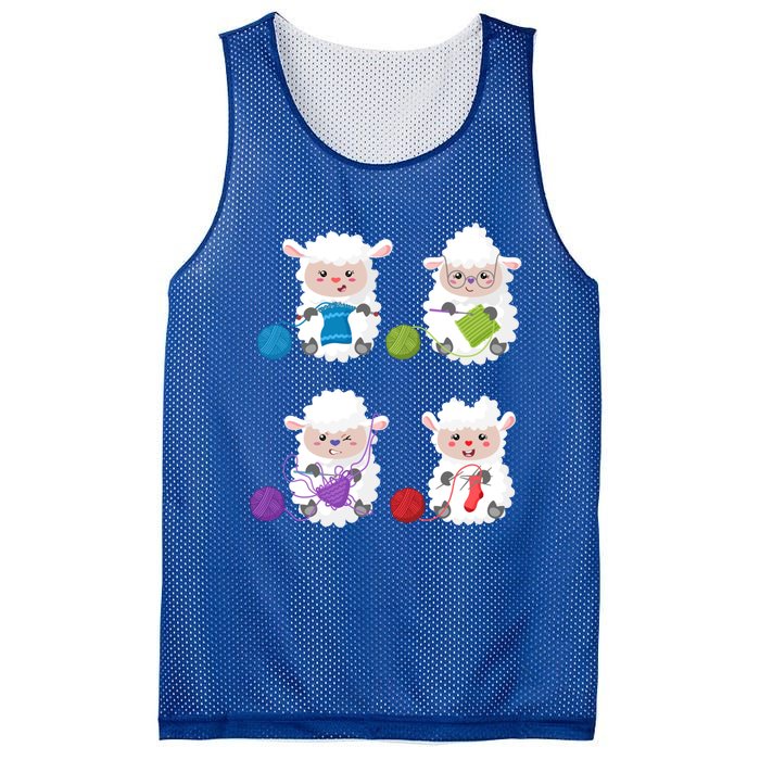 Knit Crochet Knitter Gift Crocheting Sheep Knitting Lover Cool Gift Mesh Reversible Basketball Jersey Tank