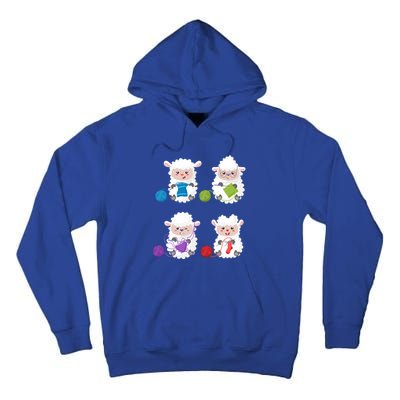 Knit Crochet Knitter Gift Crocheting Sheep Knitting Lover Cool Gift Tall Hoodie