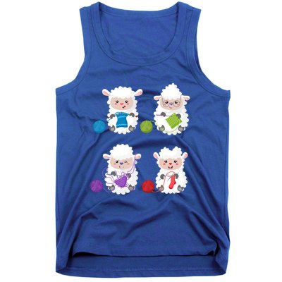 Knit Crochet Knitter Gift Crocheting Sheep Knitting Lover Cool Gift Tank Top