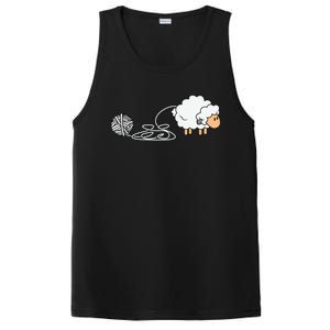 Knitting Crocheting Knitter Yarn Needle PosiCharge Competitor Tank