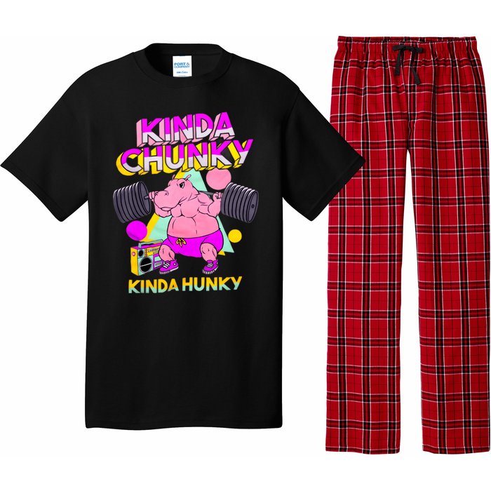 Kinda Chunky Kinda Hunky Weightlifting Bodybuilding Gym1 Pajama Set