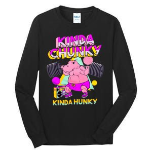 Kinda Chunky Kinda Hunky Weightlifting Bodybuilding Gym1 Tall Long Sleeve T-Shirt