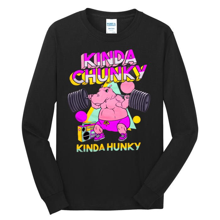 Kinda Chunky Kinda Hunky Weightlifting Bodybuilding Gym1 Tall Long Sleeve T-Shirt