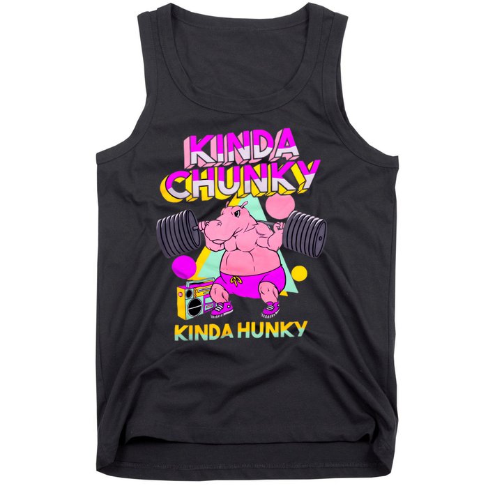 Kinda Chunky Kinda Hunky Weightlifting Bodybuilding Gym1 Tank Top