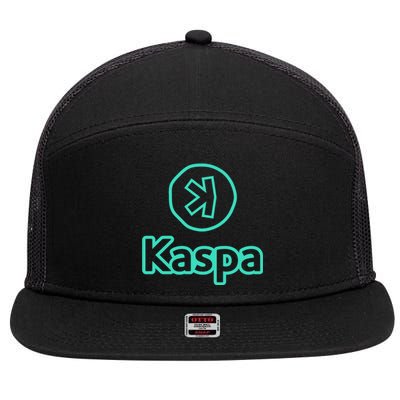 Kaspa Crypto Kaspa Merch Kaspa Gifts Kaspa Miner Kaspa Mining Kaspa Crypto Merch 7 Panel Mesh Trucker Snapback Hat