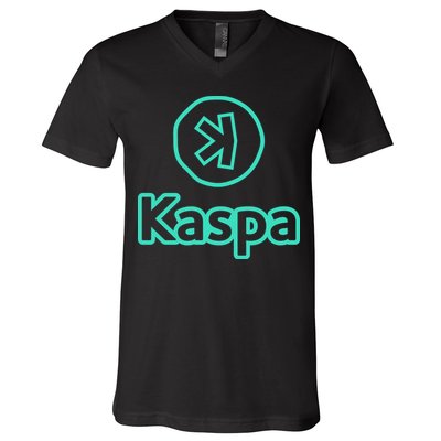 Kaspa Crypto Kaspa Merch Kaspa Gifts Kaspa Miner Kaspa Mining Kaspa Crypto Merch V-Neck T-Shirt