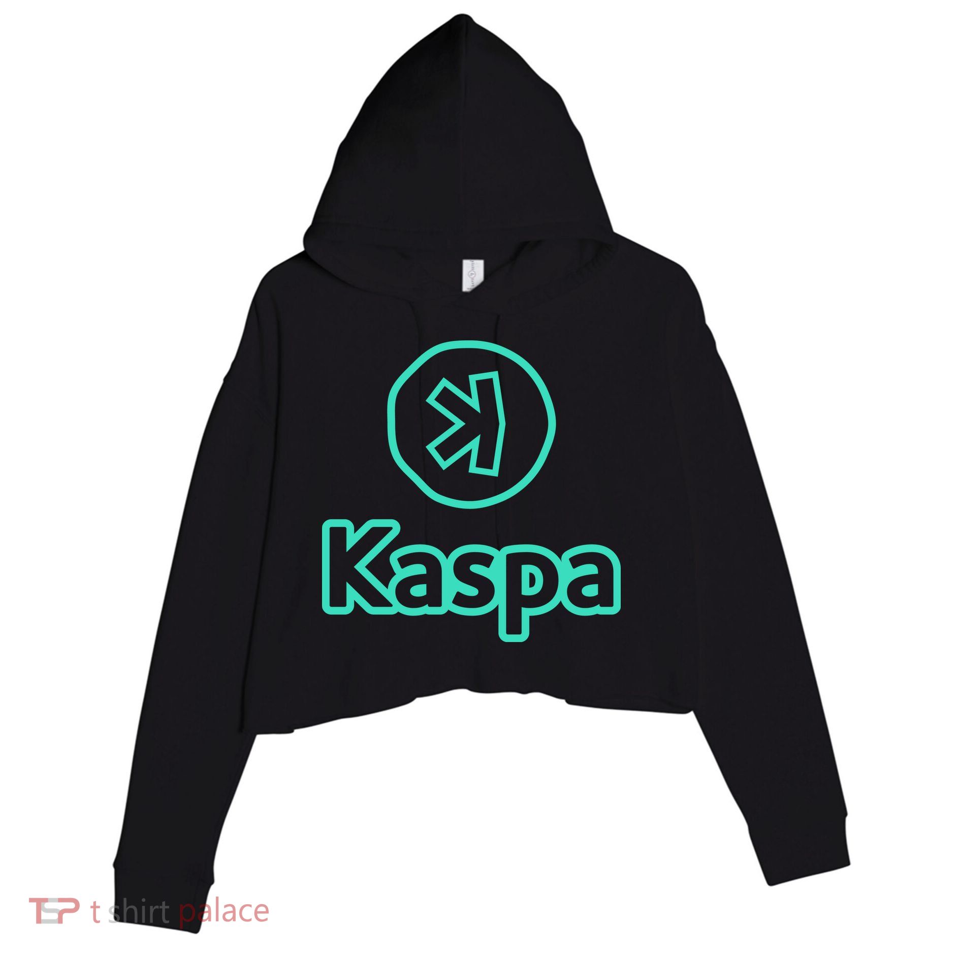 Kaspa Crypto Kaspa Merch Kaspa Gifts Kaspa Miner Kaspa Mining Kaspa Crypto Merch Crop Fleece Hoodie
