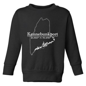 Kennebunkport Coordinates Toddler Sweatshirt