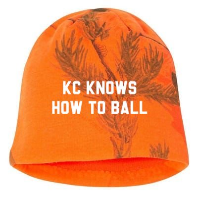 Kansas City Knows How To Ball Kati - Camo Knit Beanie