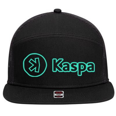 Kaspa Crypto Kaspa Merch Kaspa Mining Kaspa Gifts Kaspa Miner Kaspa Crypto Merch 7 Panel Mesh Trucker Snapback Hat