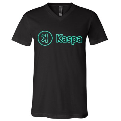 Kaspa Crypto Kaspa Merch Kaspa Mining Kaspa Gifts Kaspa Miner Kaspa Crypto Merch V-Neck T-Shirt