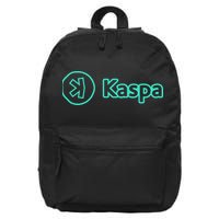 Kaspa Crypto Kaspa Merch Kaspa Mining Kaspa Gifts Kaspa Miner Kaspa Crypto Merch 16 in Basic Backpack