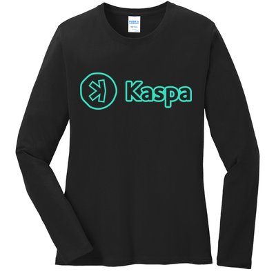 Kaspa Crypto Kaspa Merch Kaspa Mining Kaspa Gifts Kaspa Miner Kaspa Crypto Merch Ladies Long Sleeve Shirt