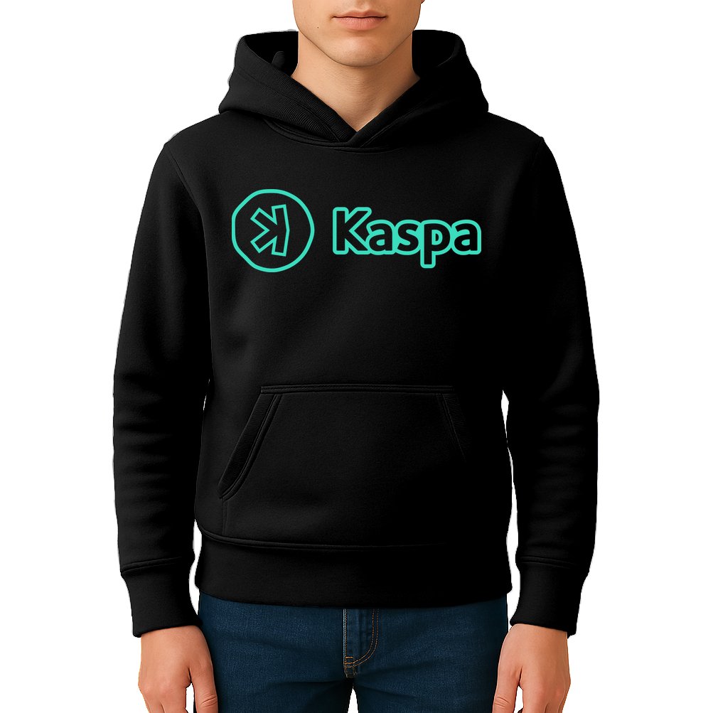 Kaspa Crypto Kaspa Merch Kaspa Mining Kaspa Gifts Kaspa Miner Kaspa Crypto Merch Kids Hoodie