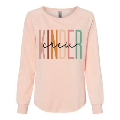 Kinder Crew Kindergarten Teacher Squad Team Preschool Womens California Wash Sweatshirt