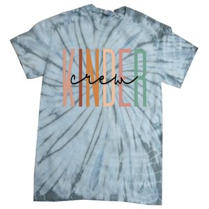 Kinder Crew Kindergarten Teacher Squad Team Preschool Tie-Dye T-Shirt