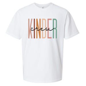 Kinder Crew Kindergarten Teacher Squad Team Preschool Sueded Cloud Jersey T-Shirt