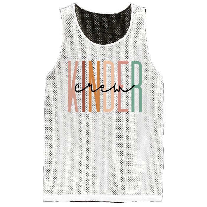 Kinder Crew Kindergarten Teacher Squad Team Preschool Mesh Reversible Basketball Jersey Tank