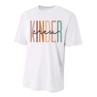 Kinder Crew Kindergarten Teacher Squad Team Preschool Performance Sprint T-Shirt