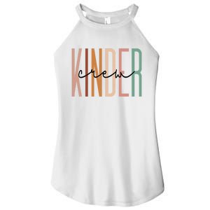 Kinder Crew Kindergarten Teacher Squad Team Preschool Women’s Perfect Tri Rocker Tank