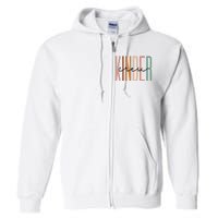 Kinder Crew Kindergarten Teacher Squad Team Preschool Full Zip Hoodie