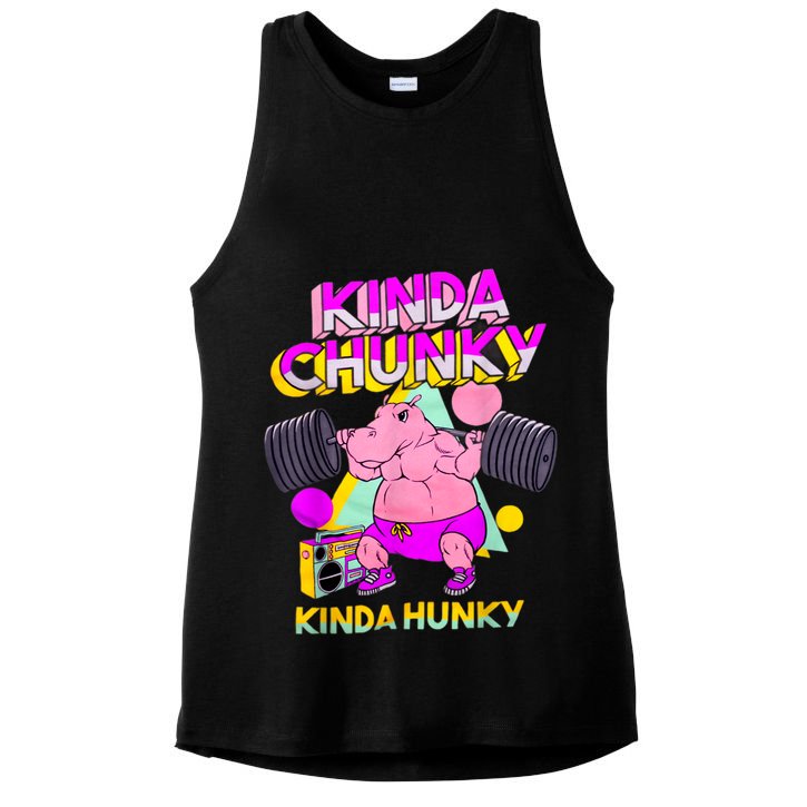 Kinda Chunky Kinda Hunky, Bodybuilding Gym Ladies PosiCharge Tri-Blend Wicking Tank