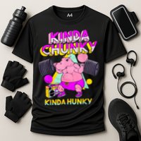 Kinda Chunky Kinda Hunky, Bodybuilding Gym Cooling Performance Crew T-Shirt