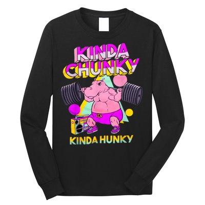 Kinda Chunky Kinda Hunky, Bodybuilding Gym Long Sleeve Shirt