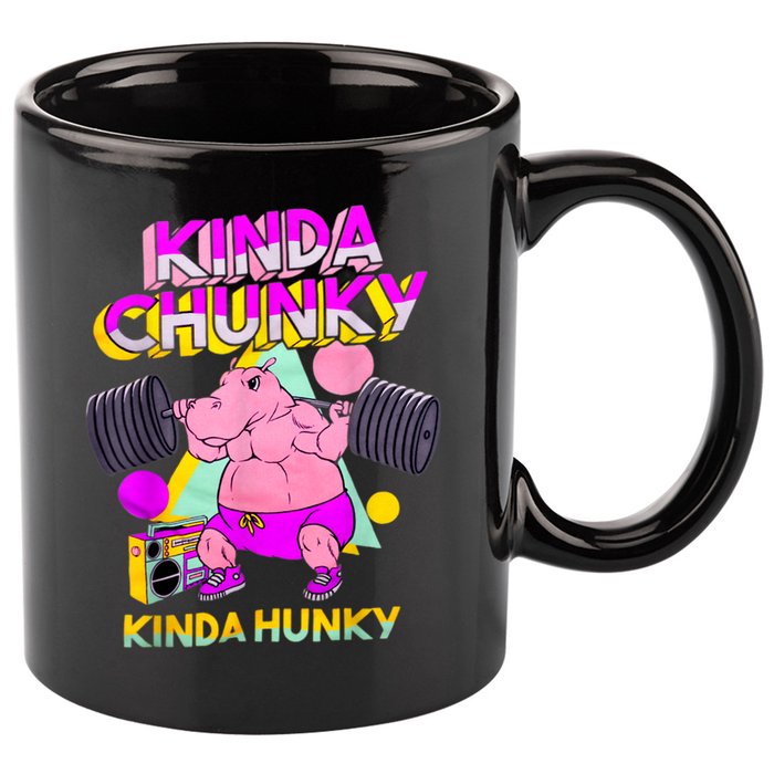 Kinda Chunky Kinda Hunky, Bodybuilding Gym 11oz C Handle Ceramic Mug