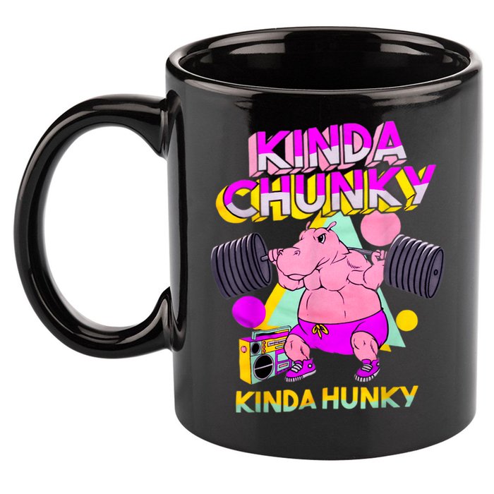 Kinda Chunky Kinda Hunky, Bodybuilding Gym 11oz C Handle Ceramic Mug