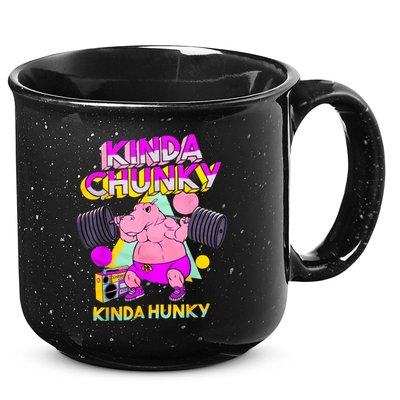 Kinda Chunky Kinda Hunky, Bodybuilding Gym 15oz Campfire Ceramic Mug