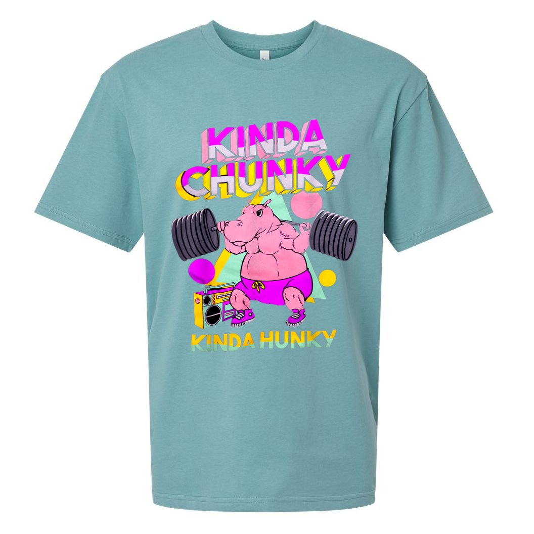 Kinda Chunky Kinda Hunky, Bodybuilding Gym Sueded Cloud Jersey T-Shirt