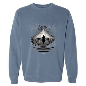 Kayaking Canoeing Kayak Canoe Geometric Arts Gift Garment-Dyed Sweatshirt