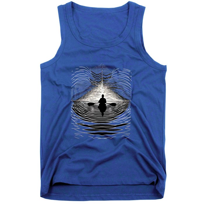 Kayaking Canoeing Kayak Canoe Geometric Arts Gift Tank Top