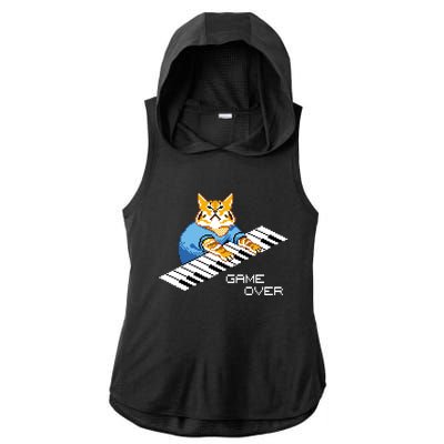 Keyboard Cat Ladies PosiCharge Tri-Blend Wicking Draft Hoodie Tank