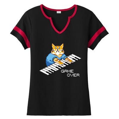 Keyboard Cat Ladies Halftime Notch Neck Tee