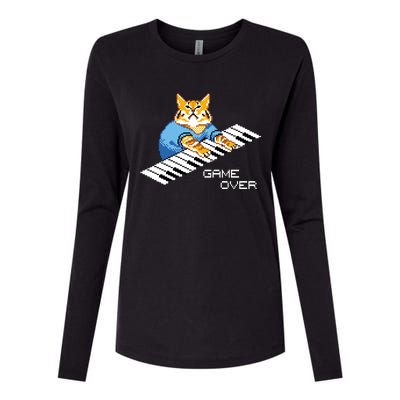 Keyboard Cat Womens Cotton Relaxed Long Sleeve T-Shirt