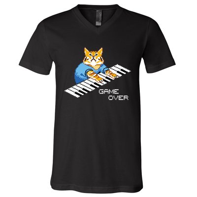 Keyboard Cat V-Neck T-Shirt