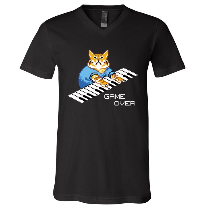 Keyboard Cat V-Neck T-Shirt