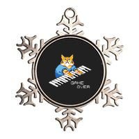 Keyboard Cat Metallic Star Ornament